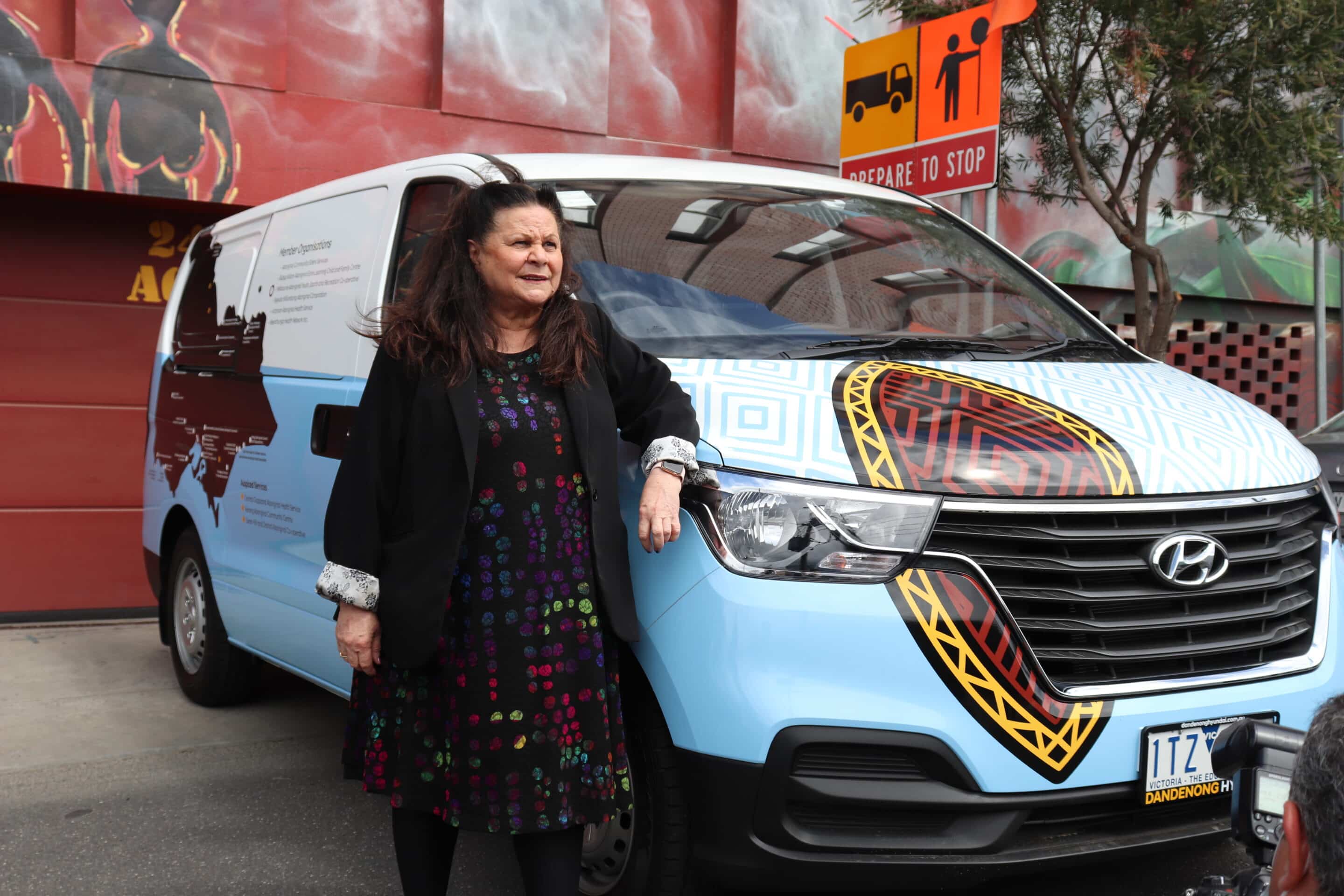 Jill Gallagher with the ACCO Vaccine Van